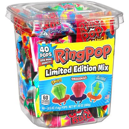 Bazooka Ring Pops Limited Edition Mix Variety Box, 40 ct.