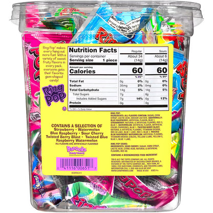 Bazooka Ring Pops Limited Edition Mix Variety Box, 40 ct.