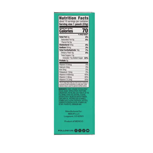 BEEUP Fruit Snacks Tropical Mix, 7.76oz.