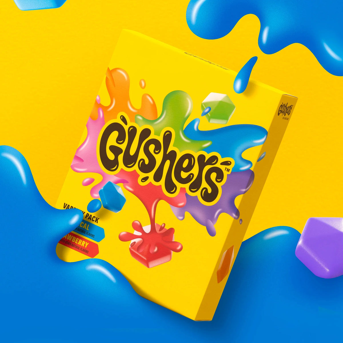 Betty Crocker Gushers Strawberry and Tropical Flavor Fruit Snacks, 6 Count 4.8 oz