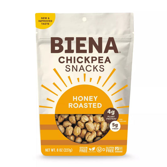Biena Chickpea Snacks Honey Roasted. 8oz.
