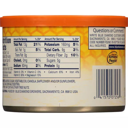 Blue Diamond Almonds Honey Roasted, 6oz.