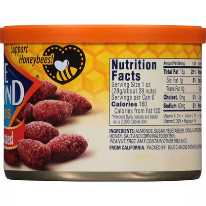 Blue Diamond Almonds Honey Roasted, 6oz.