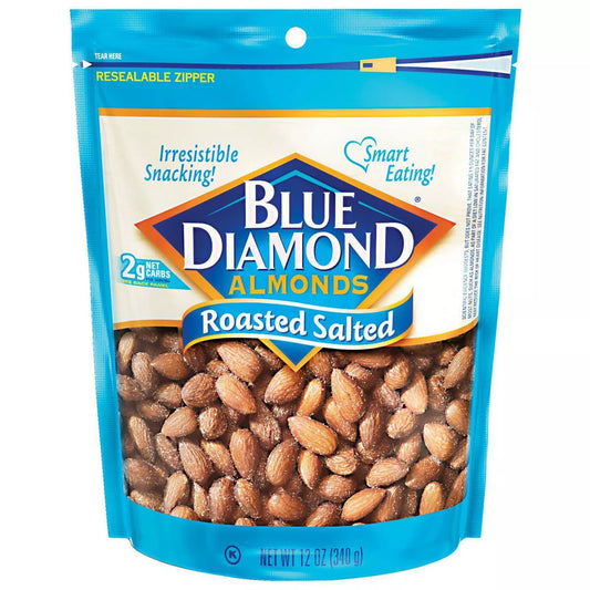 Blue Diamond Almonds Roasted Salted, 12oz.