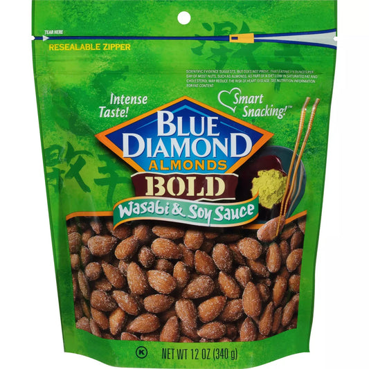 Blue Diamond Almonds Wasabi & Soy Sauce, 12oz.