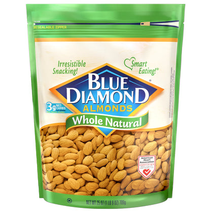 Blue Diamond Almonds Whole Natural, 25oz.