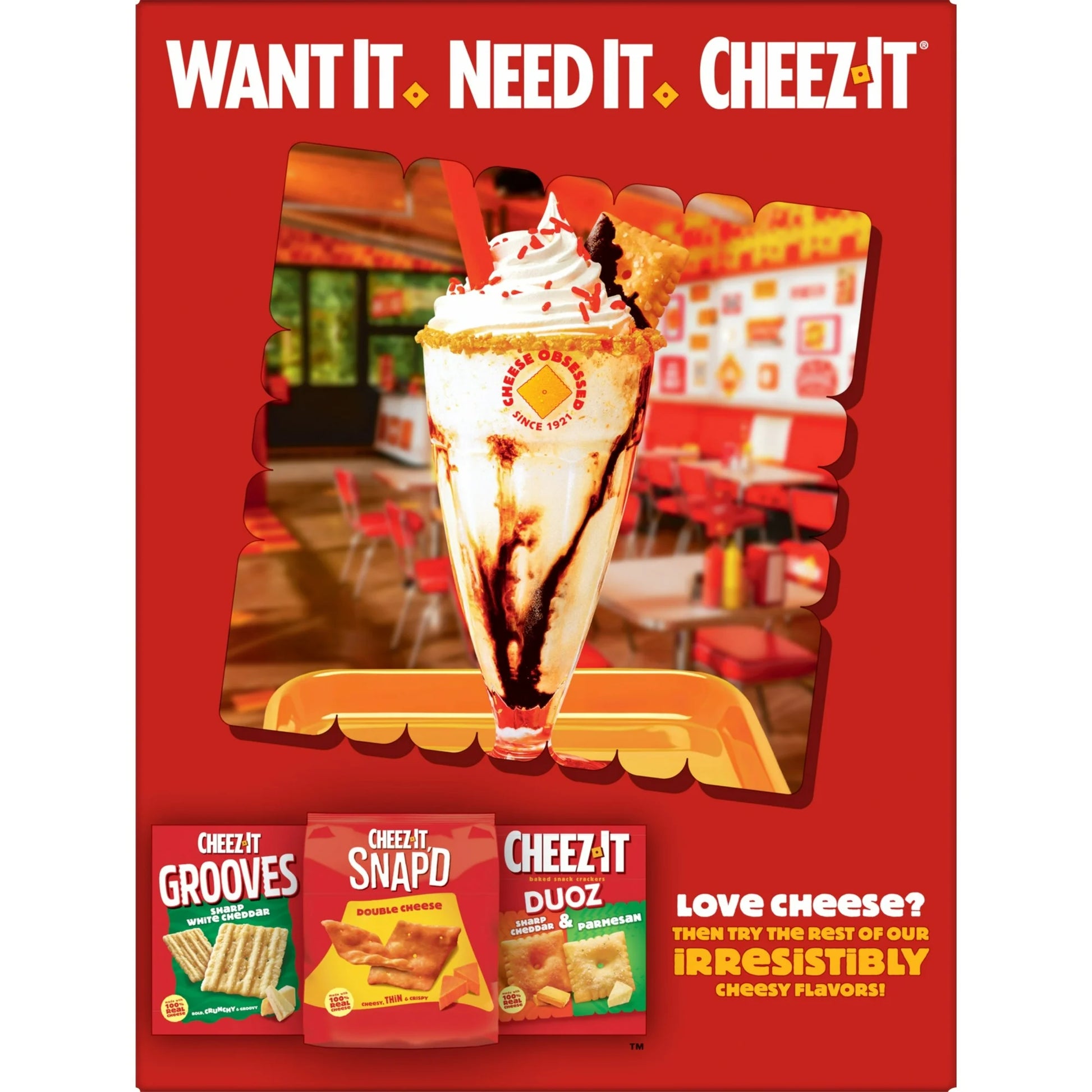 Cheez-It Original Cheese Crackers, Baked Snack Crackers, 21 oz