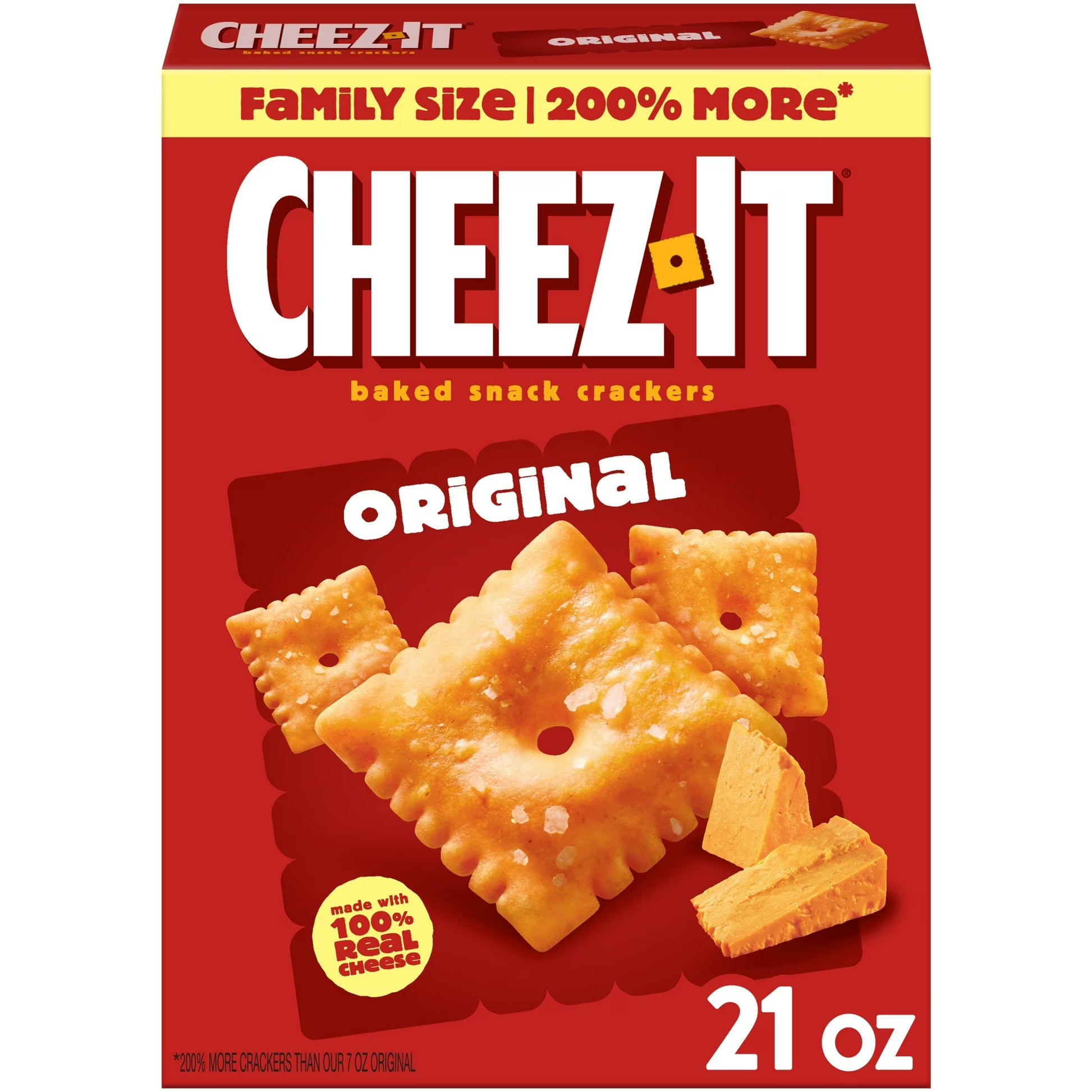 Cheez-It Original Cheese Crackers, Baked Snack Crackers, 21 oz
