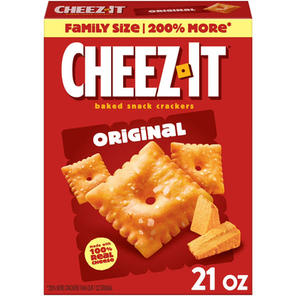 Cheez-It Original Cheese Crackers, Baked Snack Crackers, 21 oz