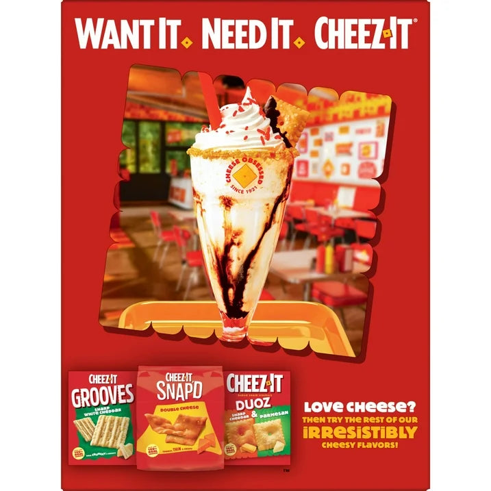 Cheez-It White Cheddar Cheese Crackers, Baked Snack Crackers, 21 oz