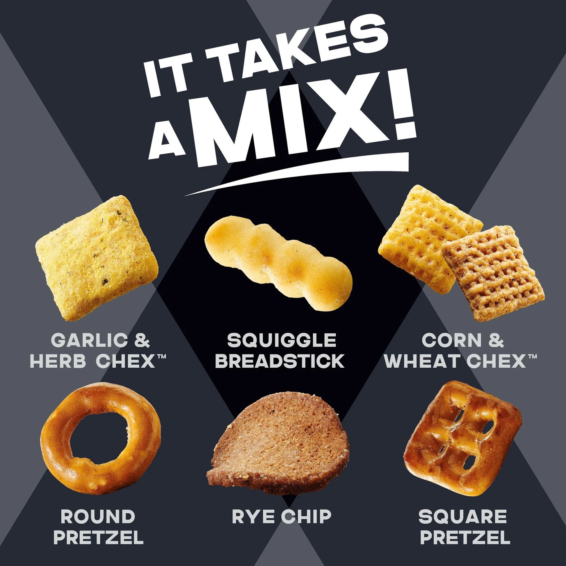 Chex Mix Bold Garlic and Herb Snack Mix, Family Size