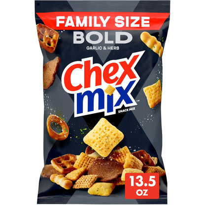 Chex Mix Bold Garlic and Herb Snack Mix, Family Size
