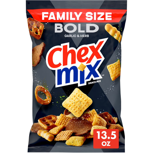 Chex Mix Bold Garlic and Herb Snack Mix, Family Size
