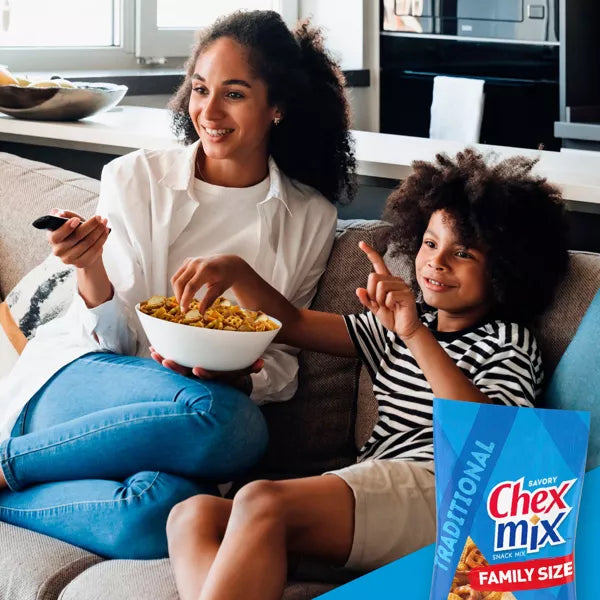 Chex Mix Traditional Original Recipe Snack Mix Family Size 13.5 oz 4 Pack