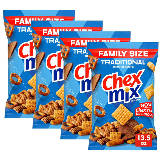 Chex Mix Original Snack Mix Family Size 13.5 oz 4 Pack