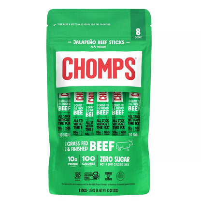 Chomps Jalapeno Beef Sticks - 9.2oz/8ct