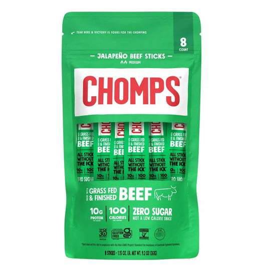 Chomps Jalapeno Beef Sticks - 9.2oz/8ct