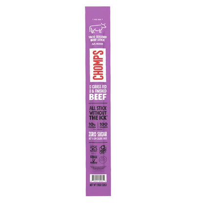 Chomps Snack Sticks Taco Beef Sticks, 9.2oz/8ct.