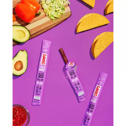 Chomps Snack Sticks Taco Beef Sticks, 9.2oz/8ct.