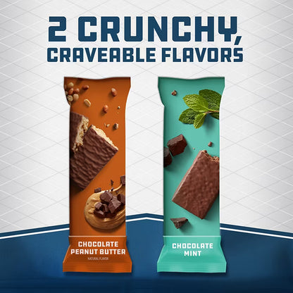 Clif Bar Builders Protein Bar Chocolate Mint and Chocolate Peanut Butter, 20g Protein, 18 ct./2.4 oz.