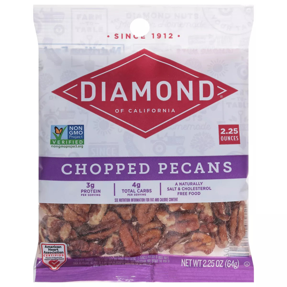 Diamond of California Chopped Pecans, 2.25oz.