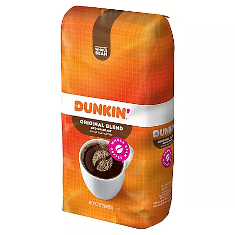 Dunkin' Original Blend Whole Bean Coffee, Medium Roast