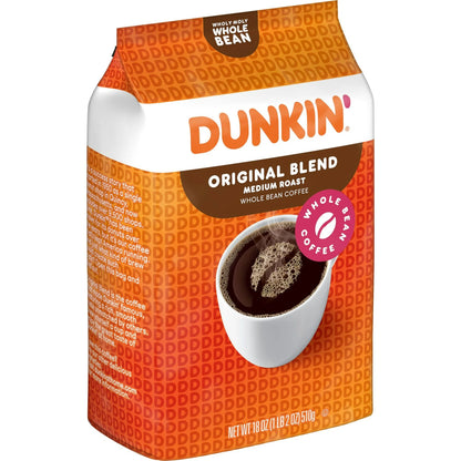 Dunkin' Original Blend Whole Bean Coffee, Medium Roast