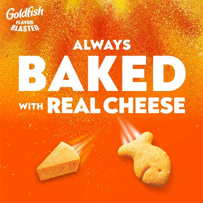 Goldfish Flavor Blasted Xtra Cheddar Cheese Crackers, Bag, 6.6 oz