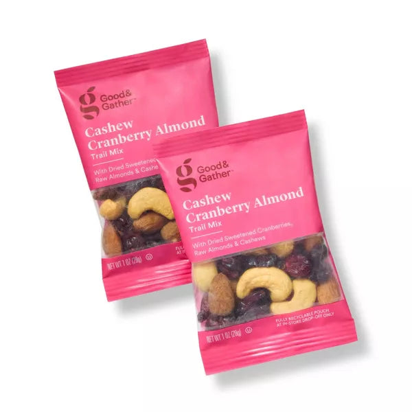Good & Gather Cashew Cranberry Almond Trail Mix, Multipack 10oz/10ct.