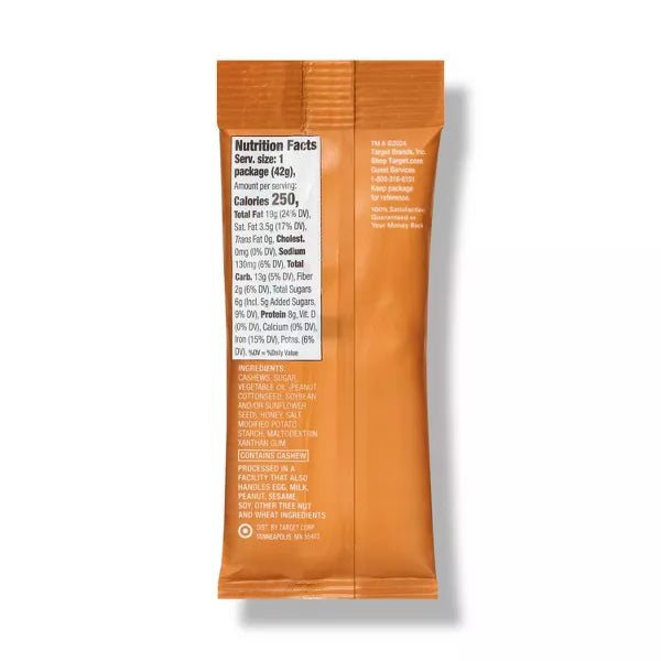 Good & Gather Honey Roasted Cashews, 1.5oz.