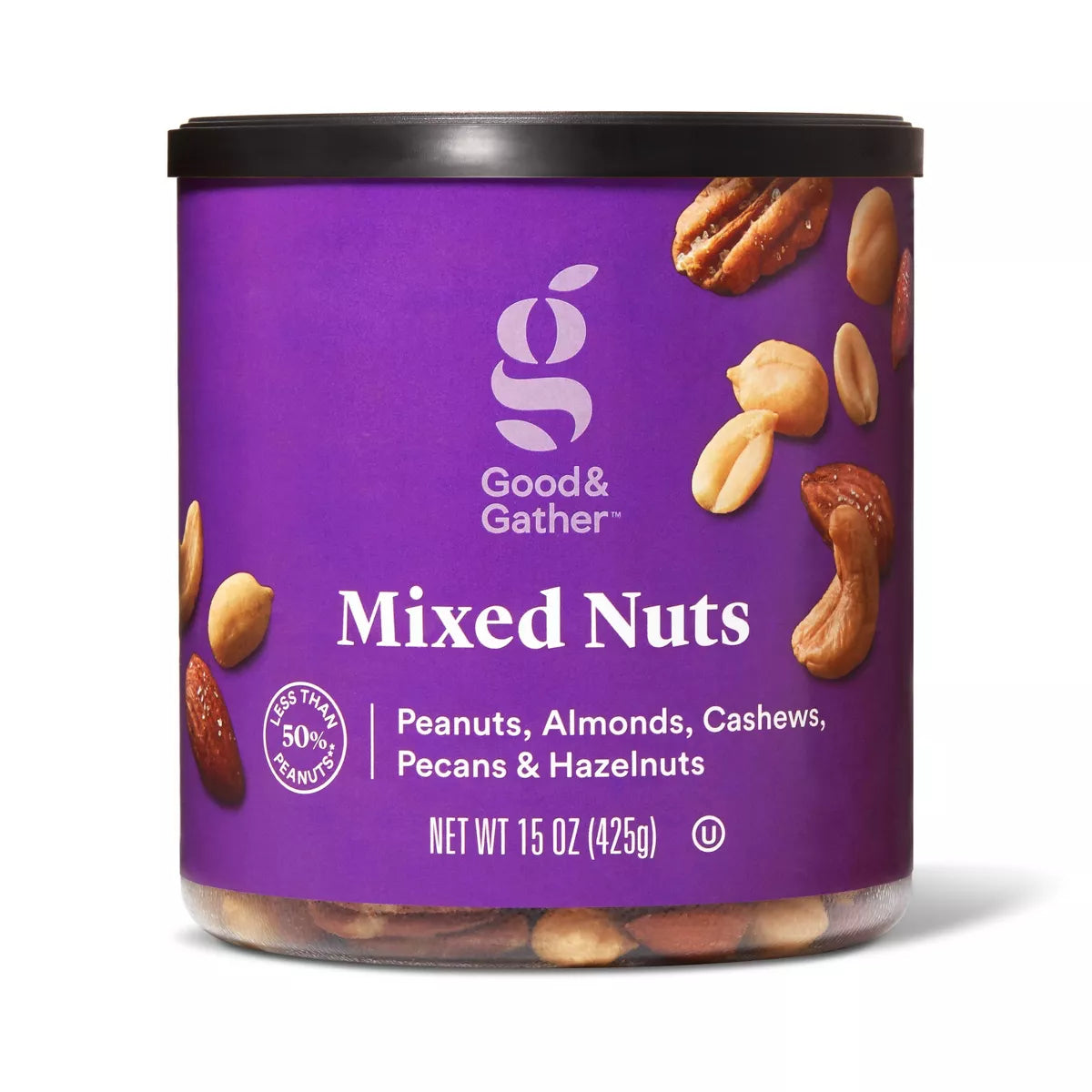 Good & Gather Mixed Nuts - Peanuts, Almonds, Cashews, Peacans & Hazelnuts, 15oz.