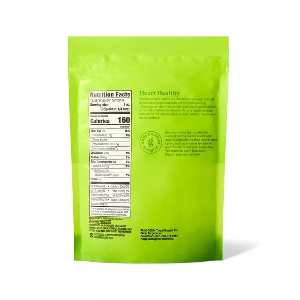 Good & Gather Sea Salt Roasted Pistachio Kernels, 12oz.