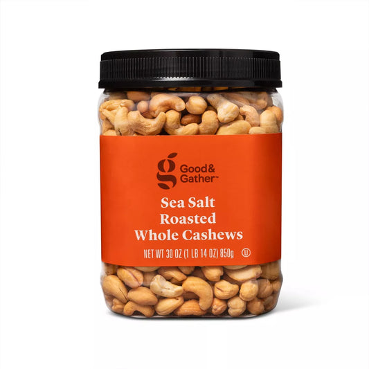Good & Gather Sea Salt Roasted Whole Cashews, 30oz.