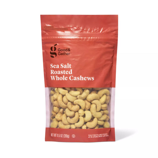 Good & Gather Sea Salt Roasted Whole Cashews, 9.5oz.