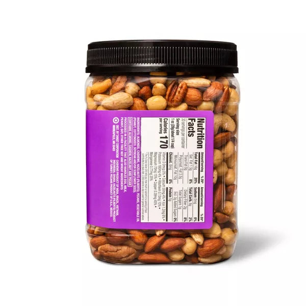 Good & Gather Unsalted Roasted Mixed Nuts, 30oz.