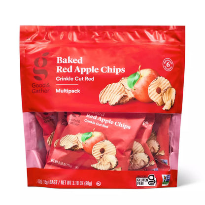 Good & Gather Baked Red Apple Chips, 3.18oz/6ct.