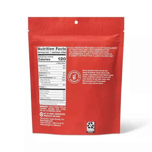 Good & Gather Freeze Dried Cinnamon Apple Slices, 1.25oz.