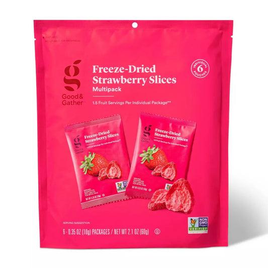 Good & Gather Freeze Dried Strawberry Slices Multipack, 6ct/2.1oz.