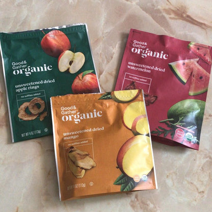 Good & Gather Organic Dried Unsweetened Apple Rings Snacks, 4oz.