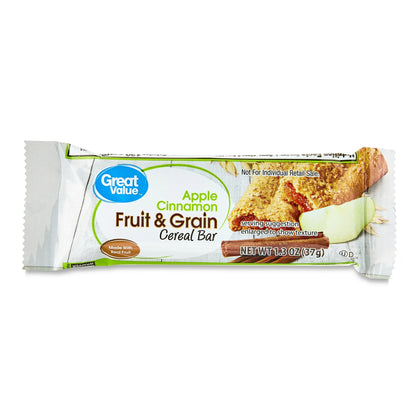 Great Value Fruit &amp; Grain Cereal Bars, Variety Pack, 32 Count 1.3 oz