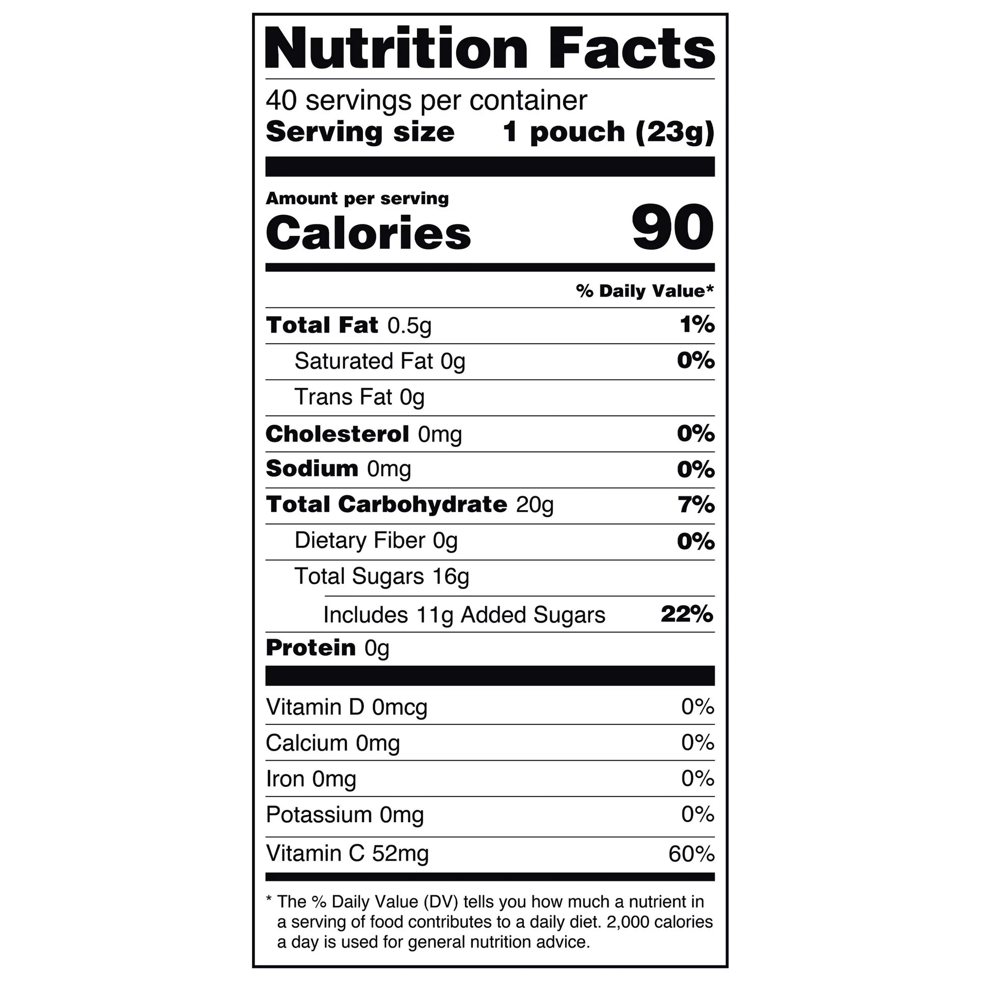 Great Value Fruit Smiles Snacks Tangy Flavor 32 oz 40 Count