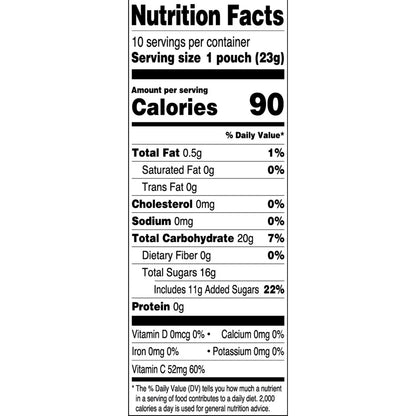 Great Value Fruit Smiles Tangy Fruit Snacks 8 oz 10 Count