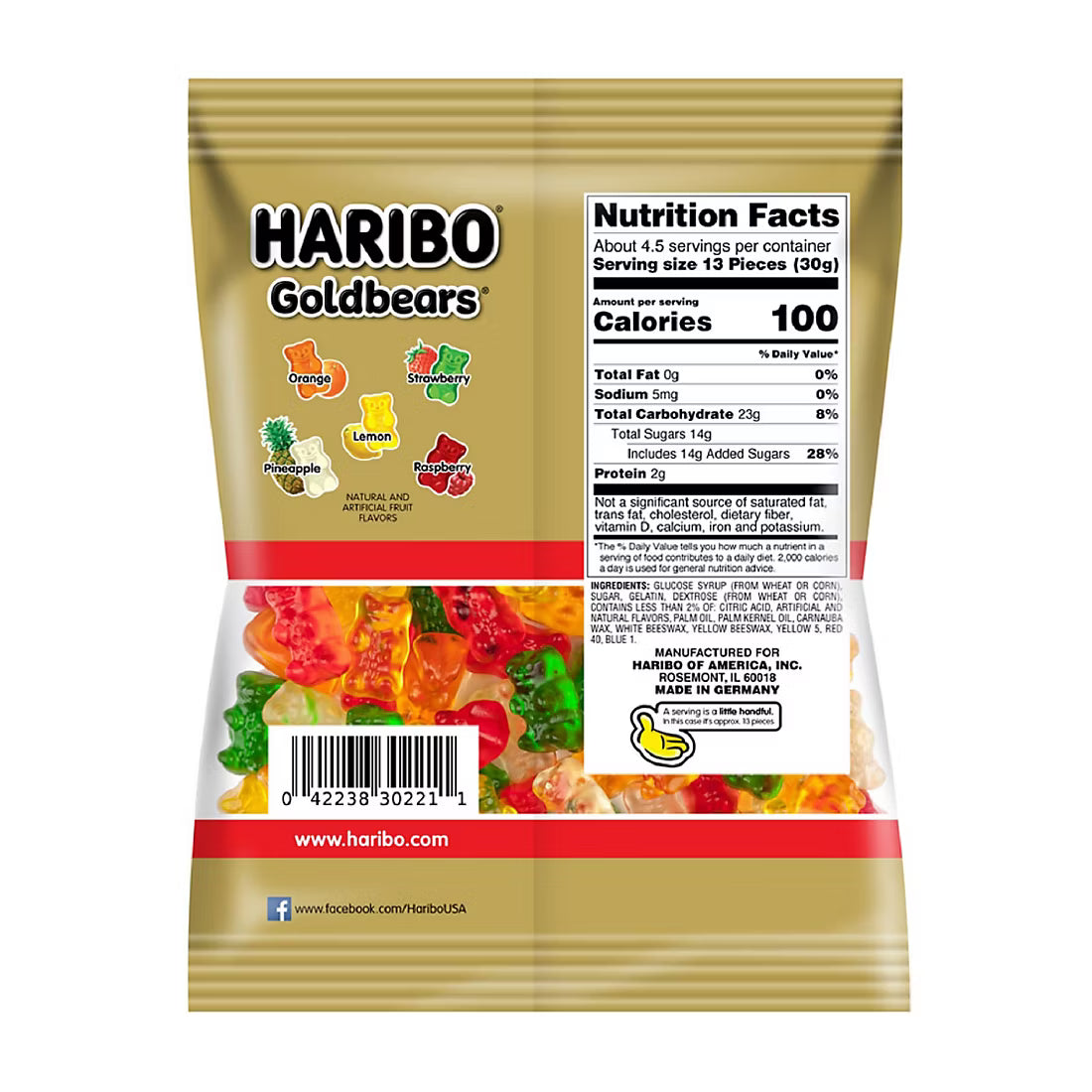 Haribo Goldbear Gummi Bears, 5 oz. 12 ct.