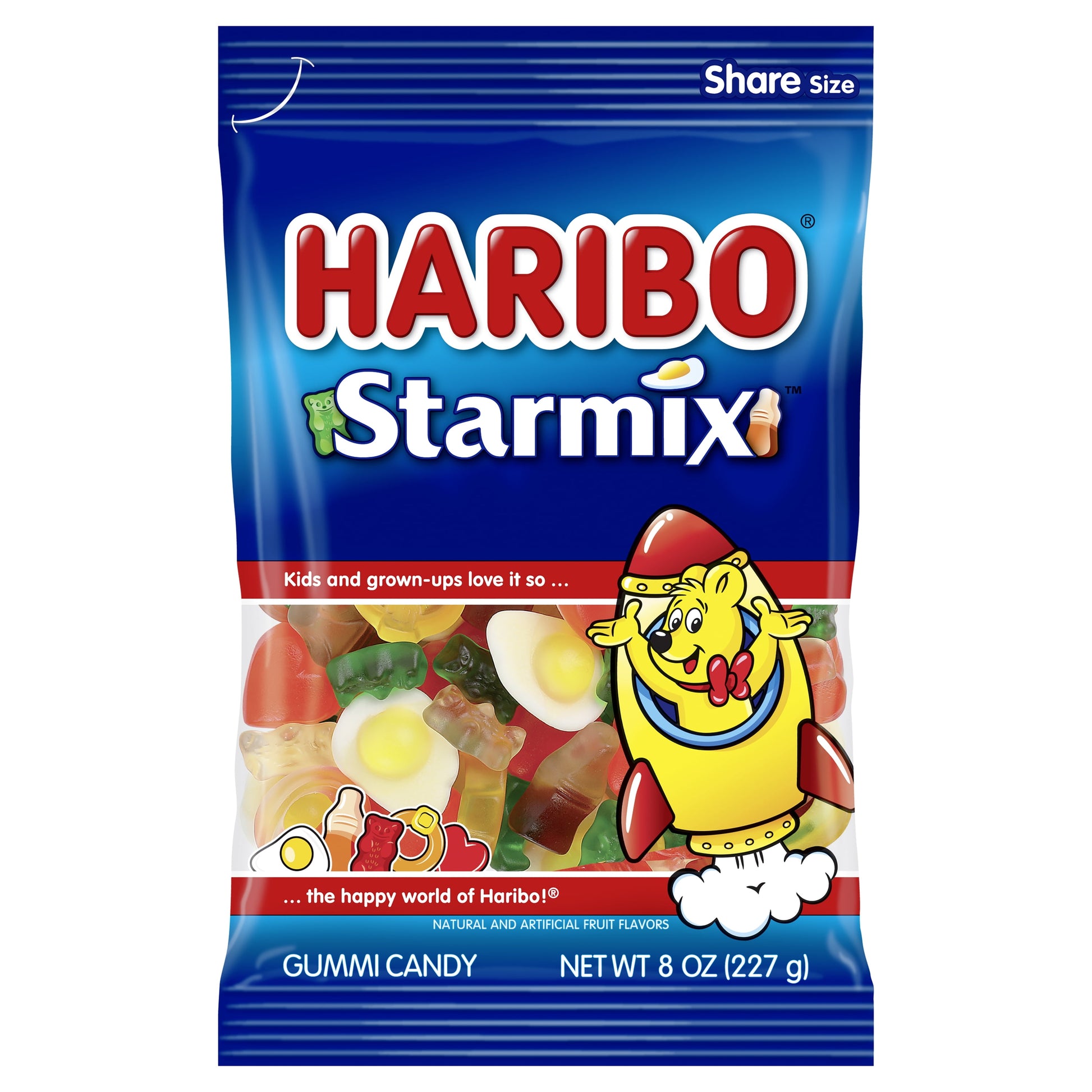HARIBO Starmix Gummy Candy Gummies, Large Share Bag 8 oz 