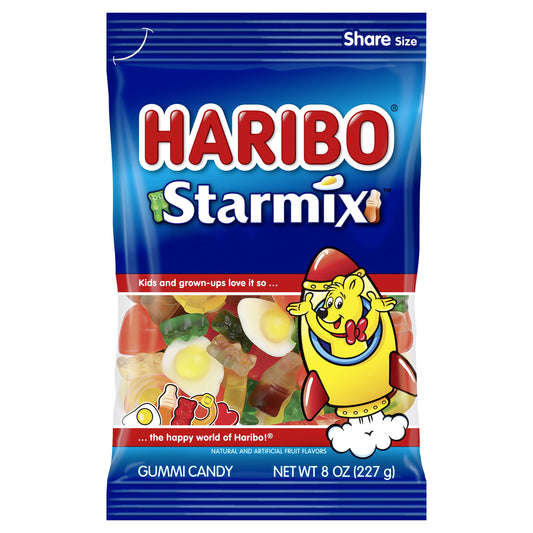 HARIBO Starmix Gummy Candy Gummies, Large Share Bag 8 oz 