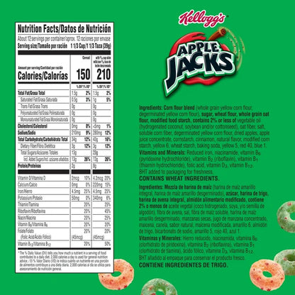 Kellogg’s Apple Jacks Kids Cereal Family Size 16.6 oz