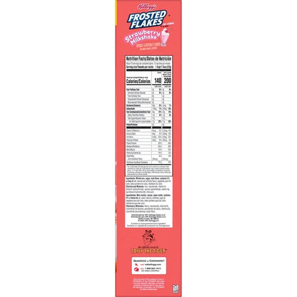 Kellogg’s Frosted Flakes Strawberry Milkshake Kids Cereal Family Size, 20.1 oz