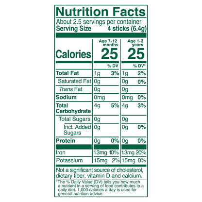 Little Bellies Organic Strawberry Pick-Me Sticks Puff Snack, 0.56 oz