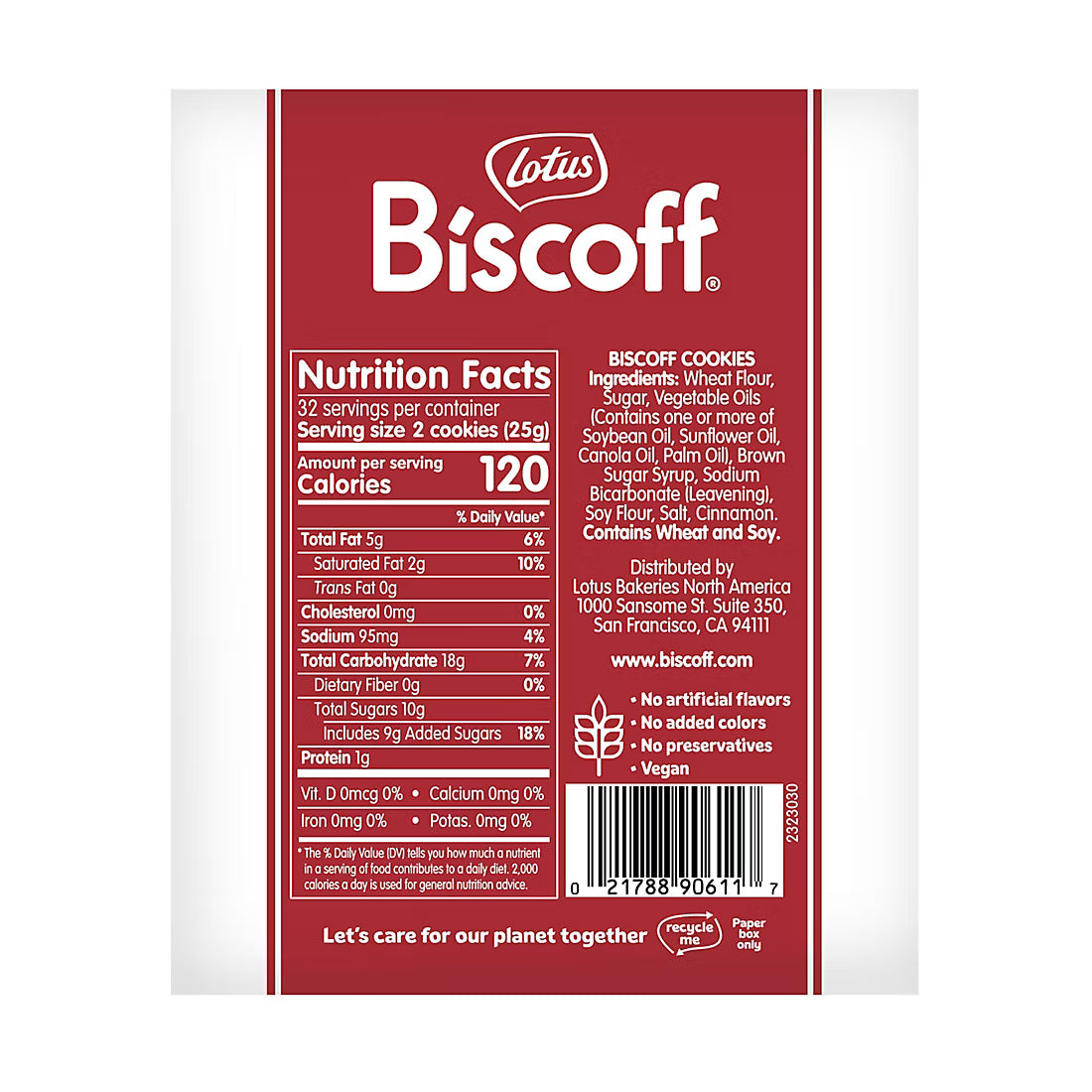 Lotus Biscoff Cookies, 32 ct./2 pk.