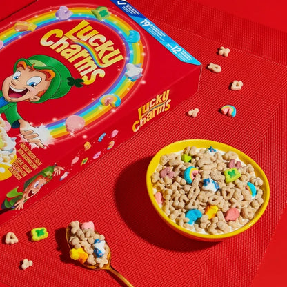 Lucky Charms Gluten Free Cereal with Marshmallows, Kids Cereal Mega Size 26.1 oz